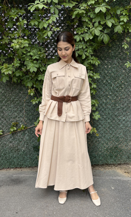 Merwish Safari Etekli Takım BEJ - 2