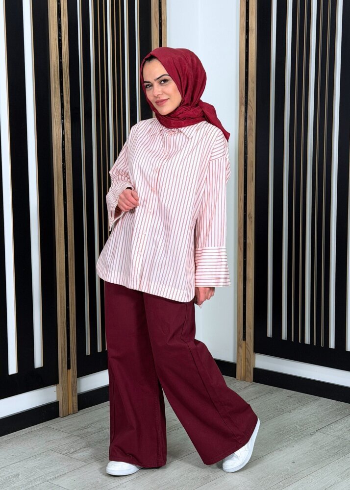 MerWish Salaş Denim BORDO - 2