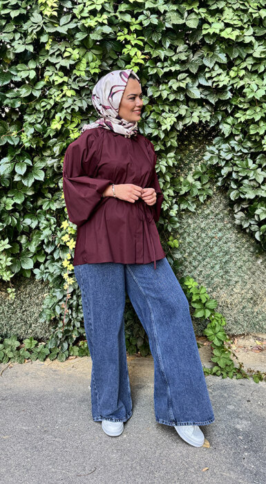MerWish Salaş Denim Pantolon KOYU LACİVERT - 4