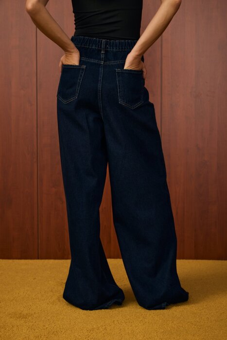 MerWish Salaş Denim Pantolon LACİVERT - 3
