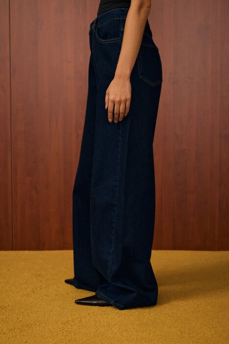 MerWish Salaş Denim Pantolon LACİVERT - 4