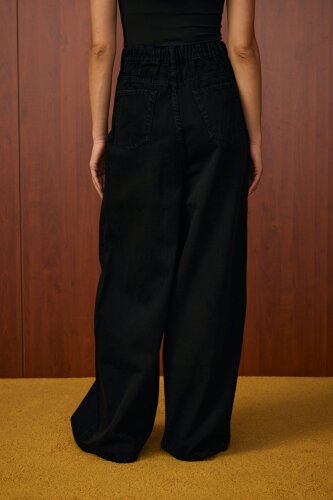 MerWish Salaş Denim Pantolon SİYAH - 3