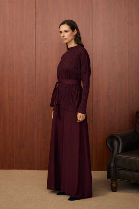 MerWish Simli Etek Takım BORDO - 2