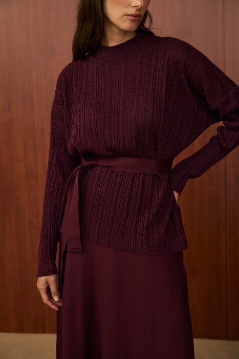 MerWish Simli Etek Takım BORDO - 3