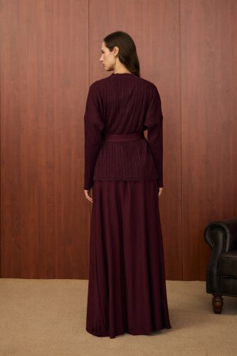 MerWish Simli Etek Takım BORDO - 4