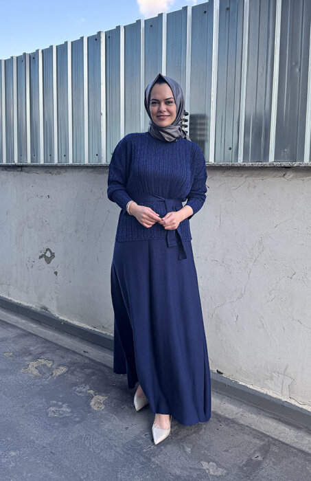 MerWish Simli Etek Takım LACİVERT - 1