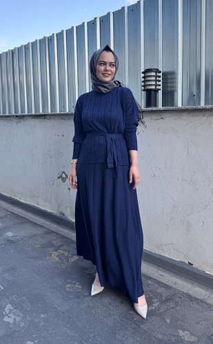 MerWish Simli Etek Takım LACİVERT - 2