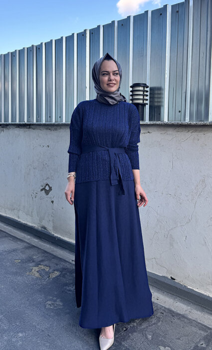 MerWish Simli Etek Takım LACİVERT - 3