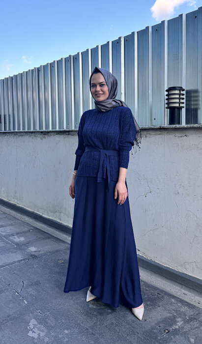 MerWish Simli Etek Takım LACİVERT - 4