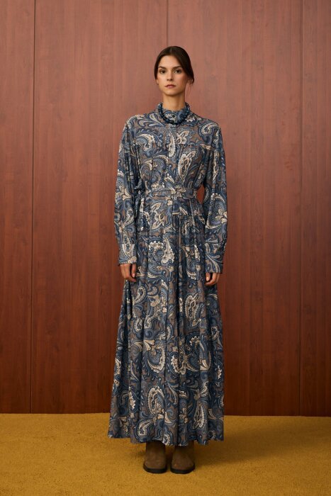 MerWish Sofya Elbise LACİVERT - 5