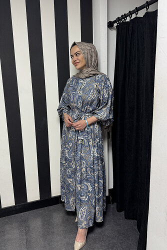 MerWish Sofya Elbise LACİVERT - 3
