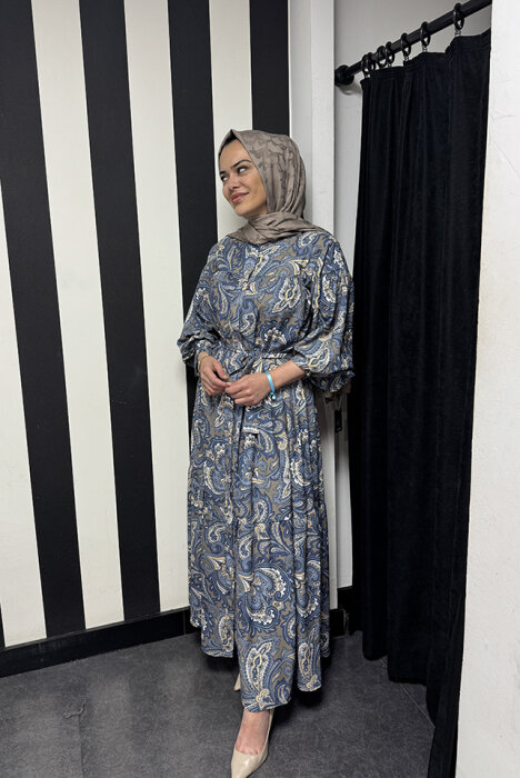 MerWish Sofya Elbise LACİVERT - 3