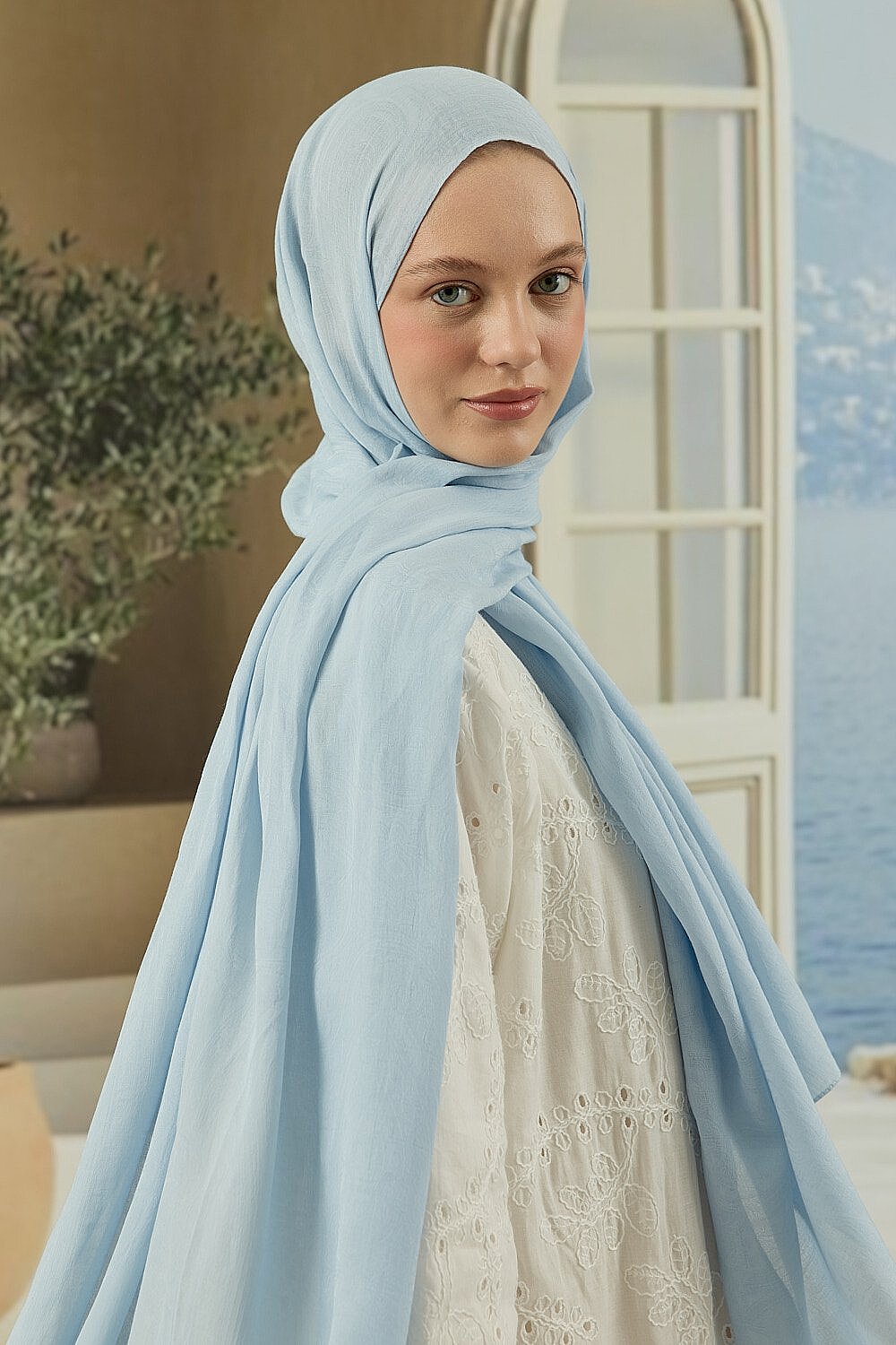 MerWish Soi Elegante Şal BEBE MAVİ - 1