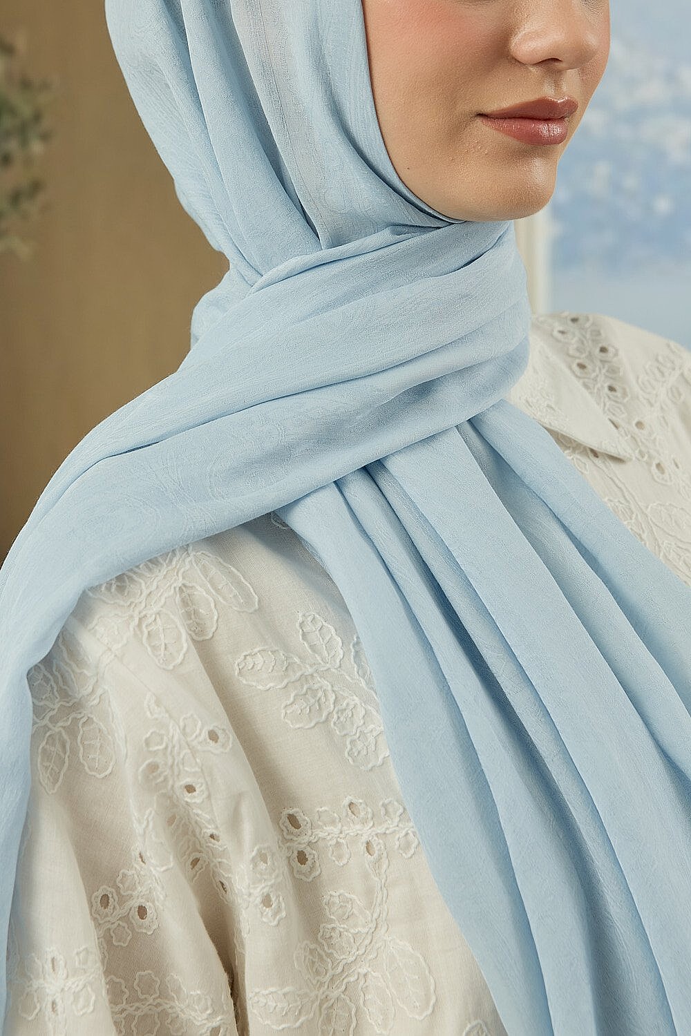 MerWish Soi Elegante Şal BEBE MAVİ - 3