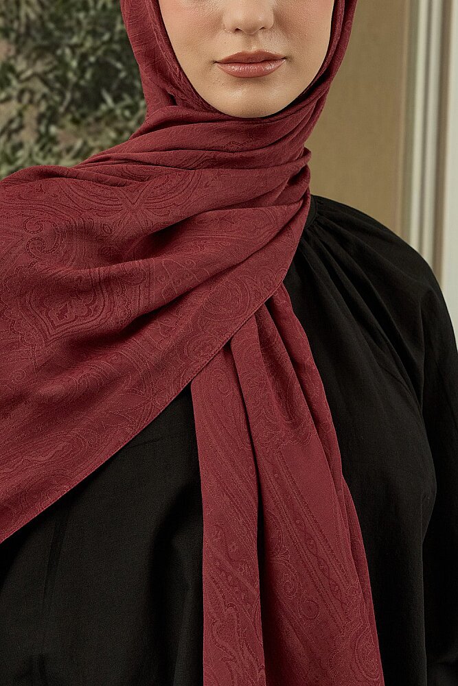 MerWish Soi Elegante Şal BORDO - 2