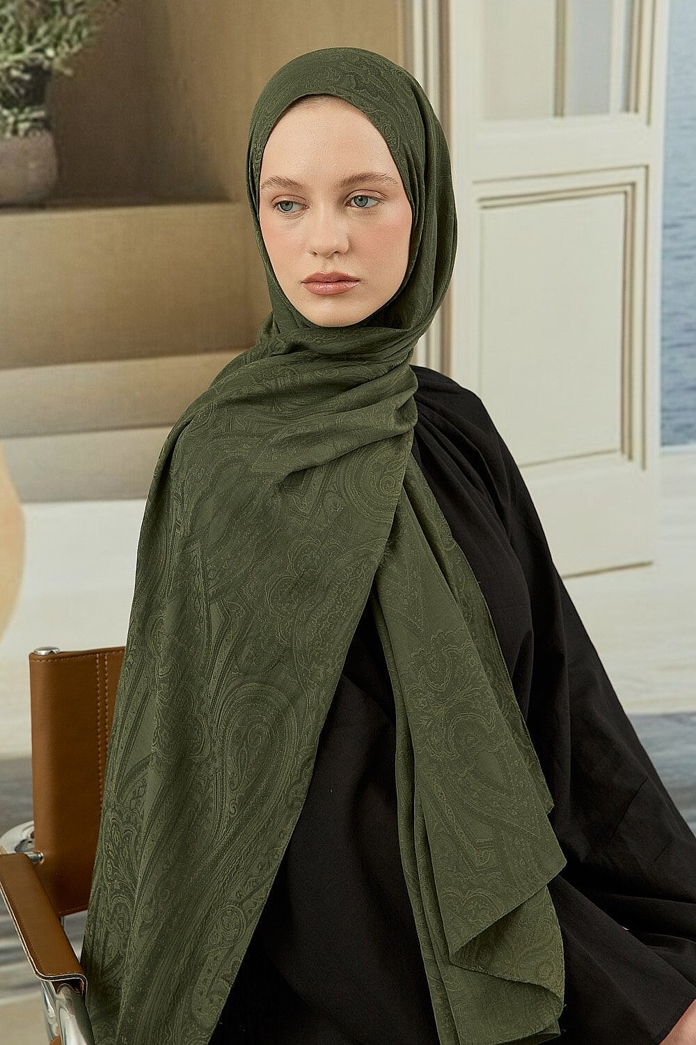 MerWish Soi Elegante Şal HAKİ - 2
