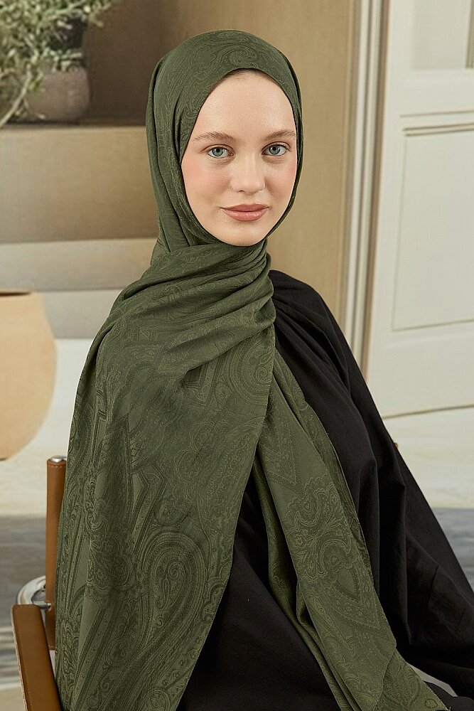 MerWish Soi Elegante Şal HAKİ - 3