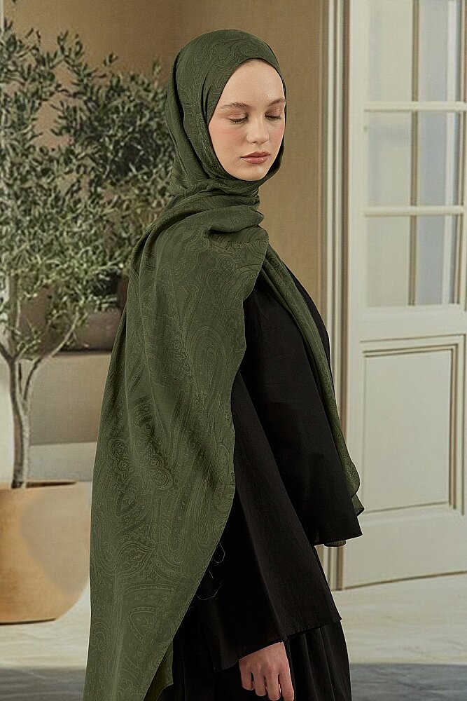 MerWish Soi Elegante Şal HAKİ - 4