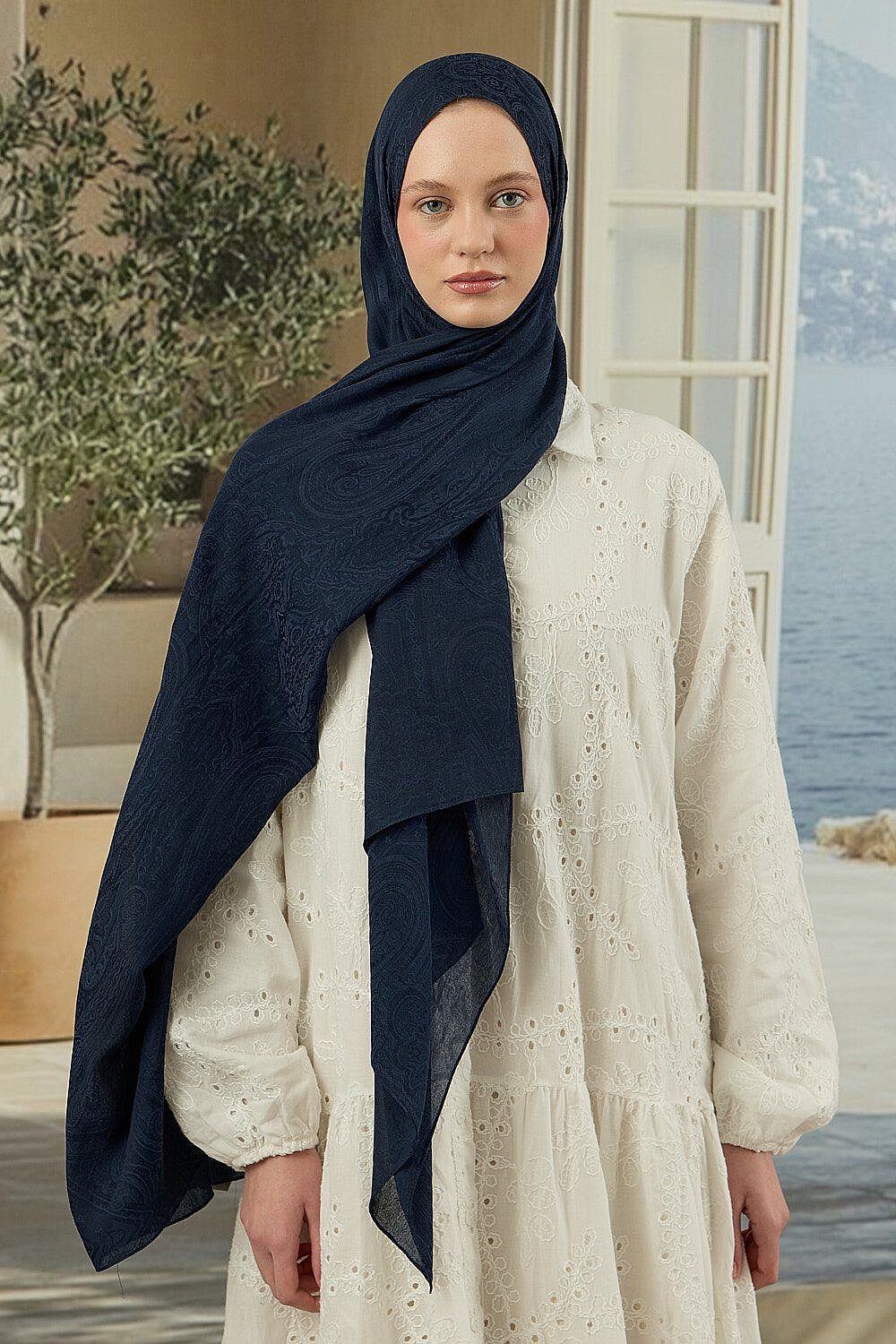MerWish Soi Elegante Şal LACİVERT - 1
