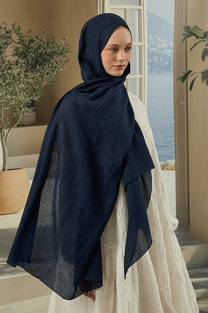 MerWish Soi Elegante Şal LACİVERT - 2
