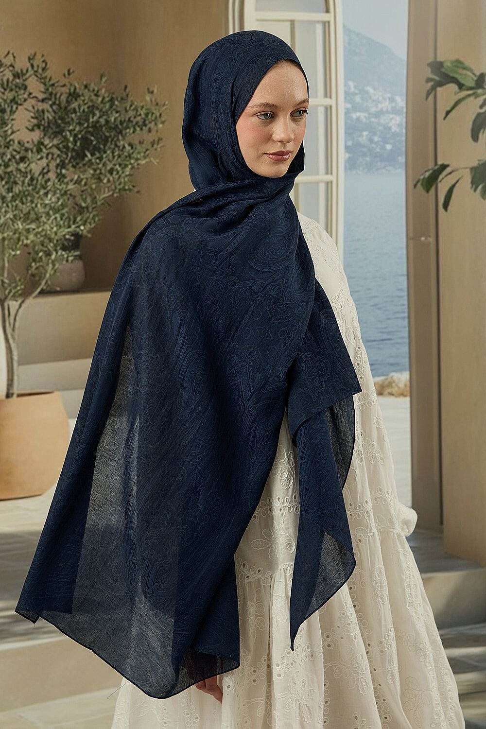 MerWish Soi Elegante Şal LACİVERT - 2