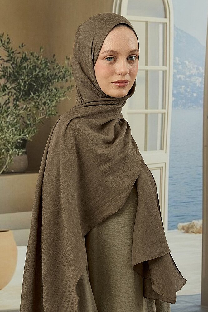 MerWish Soi Elegante Şal VİZON - 3