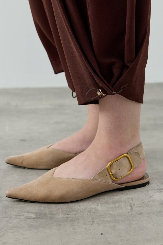 MerWish Spor Krep Pantolon KAHVERENGİ - 3