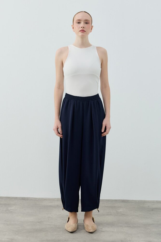 MerWish Spor Krep Pantolon LACİVERT - 1