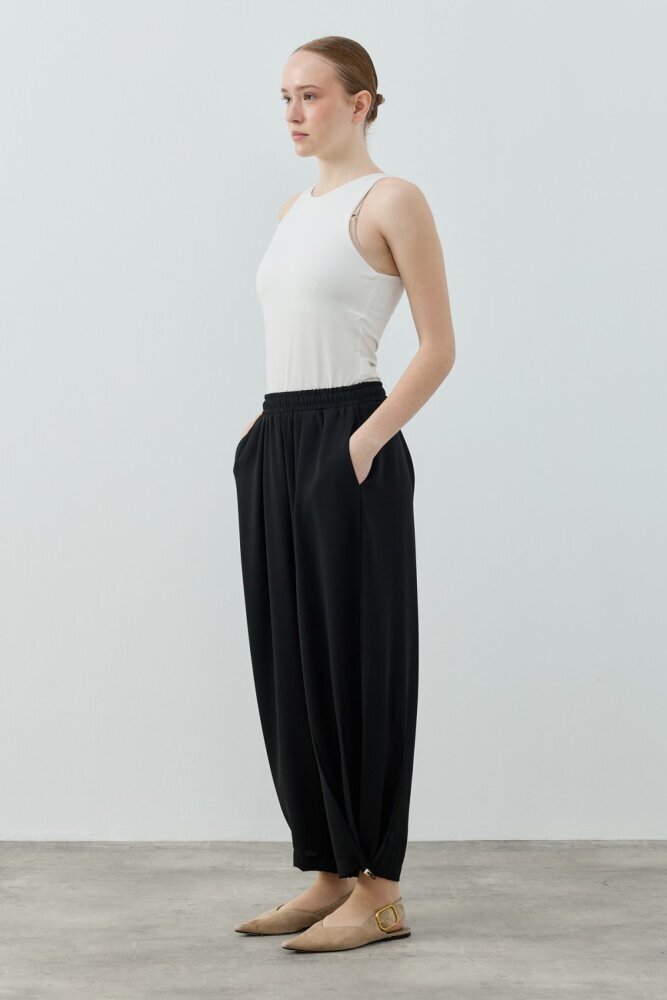 MerWish Spor Krep Pantolon SİYAH - 2