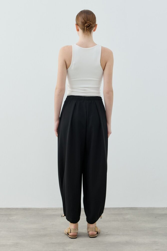 MerWish Spor Krep Pantolon SİYAH - 4