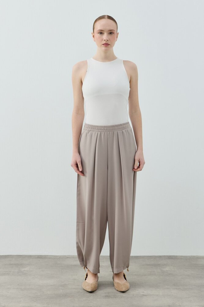 MerWish Spor Krep Pantolon VİZON 