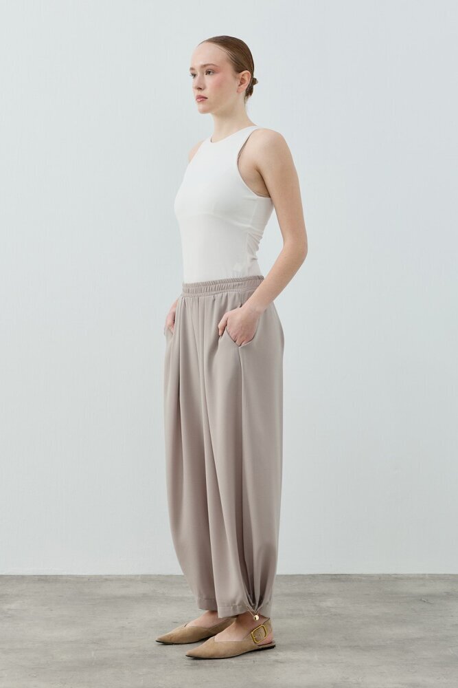 MerWish Spor Krep Pantolon VİZON - 2