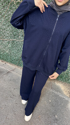 MerWish Taşlı Takım LACİVERT - 3