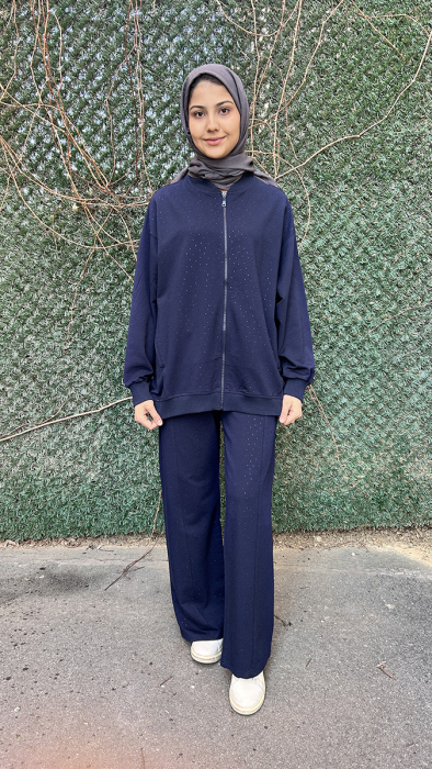 MerWish Taşlı Takım LACİVERT - 1