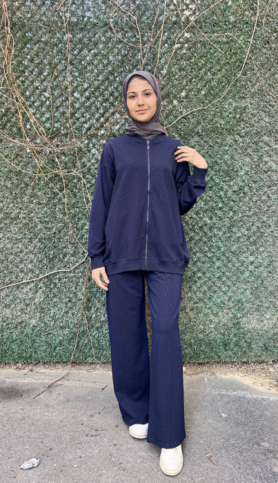 MerWish Taşlı Takım LACİVERT - 5