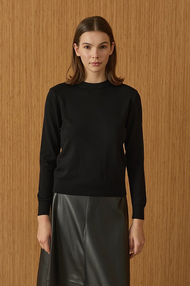 MerWish Triko Basic Tunik SİYAH
