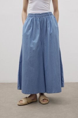 MerWish Venedik Pantolon Etek MAVİ - 1