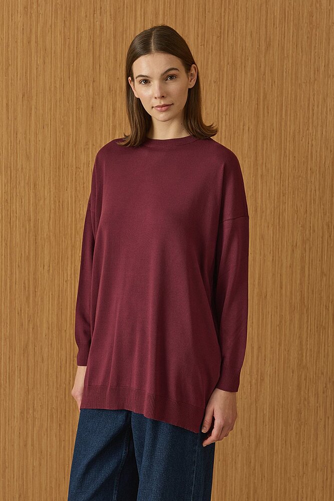 MerWish Venedik Triko Tunik BORDO - 2
