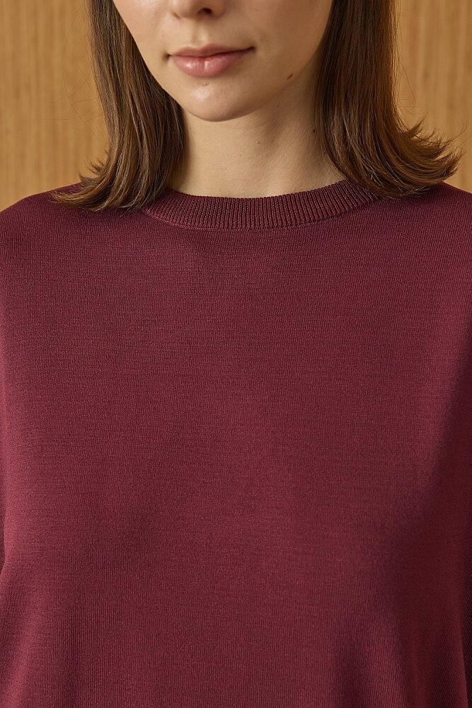 MerWish Venedik Triko Tunik BORDO - 3