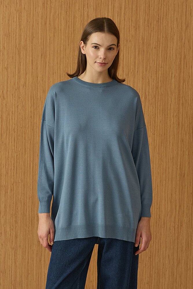 MerWish Venedik Triko Tunik İNDİGO