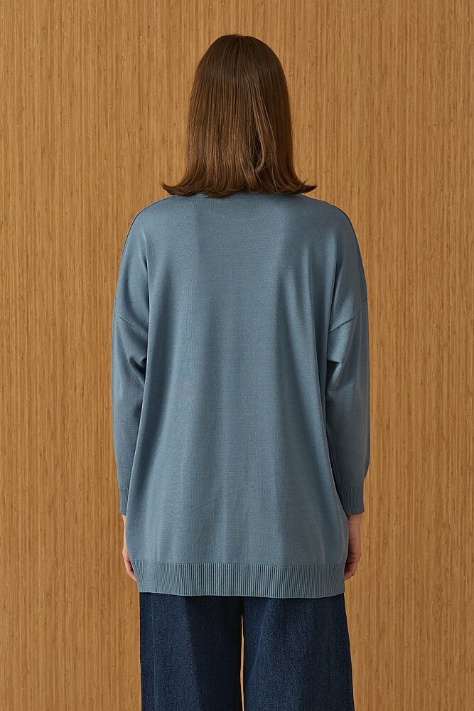 MerWish Venedik Triko Tunik İNDİGO - 4
