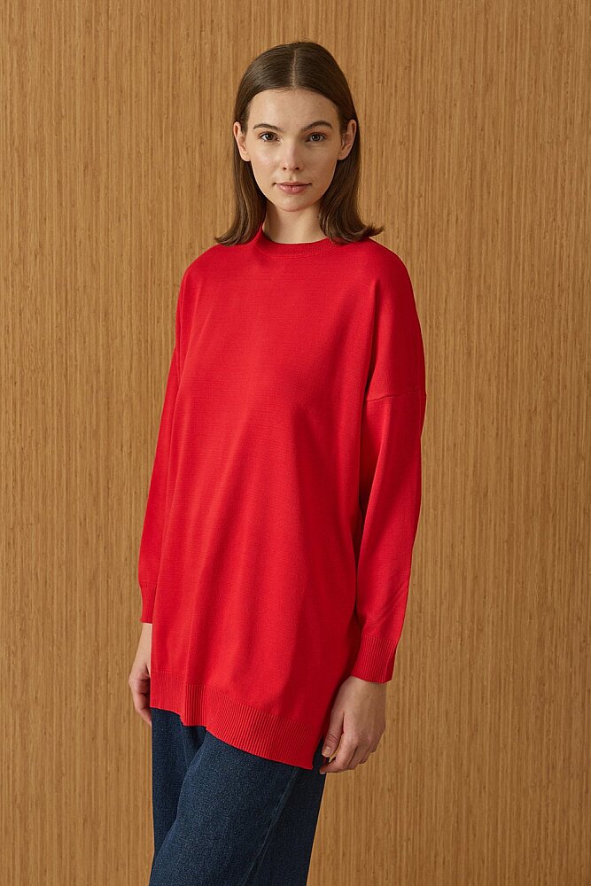 MerWish Venedik Triko Tunik KIRMIZI - 2