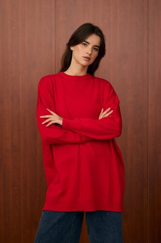 MerWish Venedik Triko Tunik KIRMIZI - 3