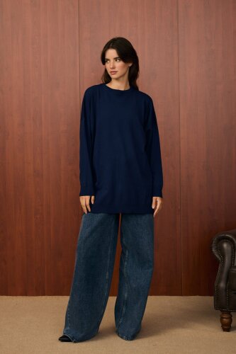 MerWish Venedik Triko Tunik LACİVERT 