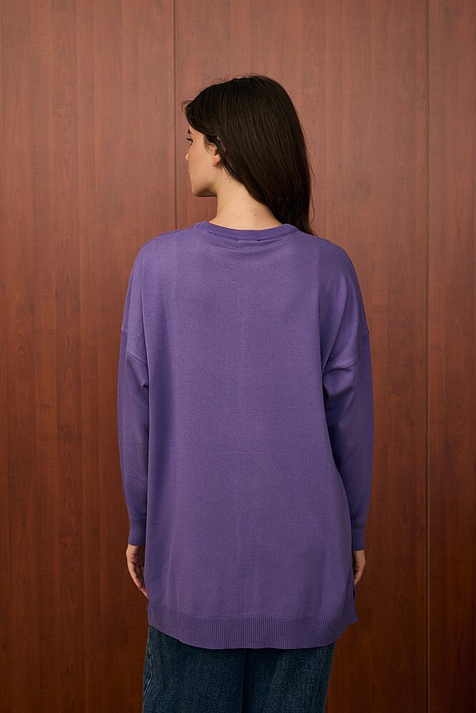 MerWish Venedik Triko Tunik MOR - 4