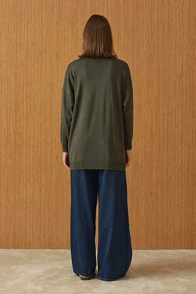 MerWish Venedik Triko Tunik YEŞİL - 4