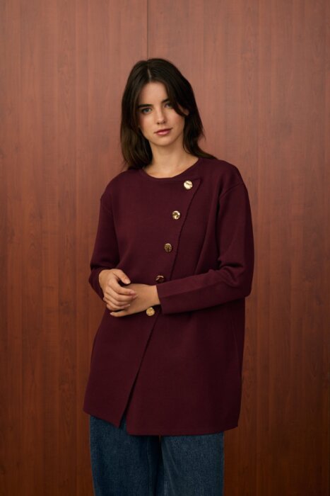 MerWish Verev Hırka BORDO - 5