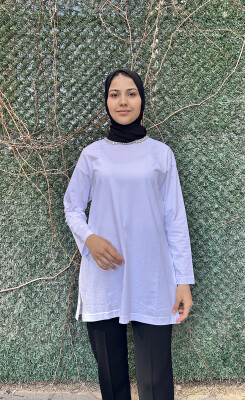 MerWish Yaka Taş Tshirt BEYAZ 