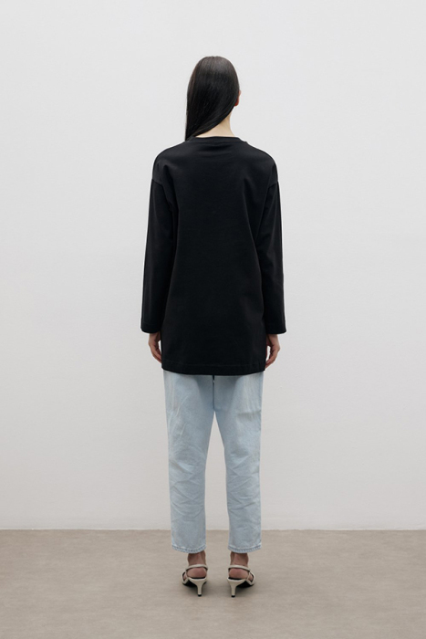 MerWish Yaka Taş Tshirt SİYAH - 3