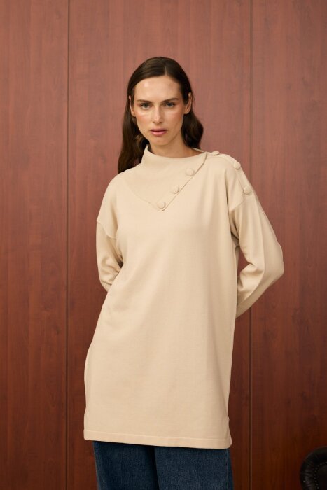 MerWish Yaka Verev Tunik BEJ - 3